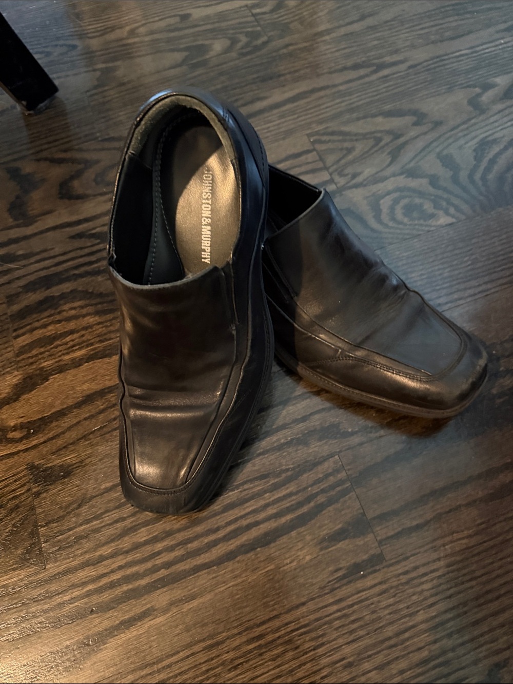 Johnston & Murphy Men's Slip On Business Dress Black Shoes Sz 9.5M